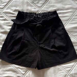 Zara Women's Elegant Black High-Waist Shorts